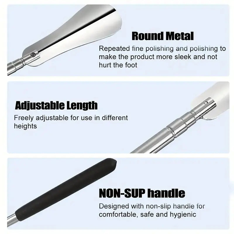 Retractable Shoe Horn With Non-slip Handle