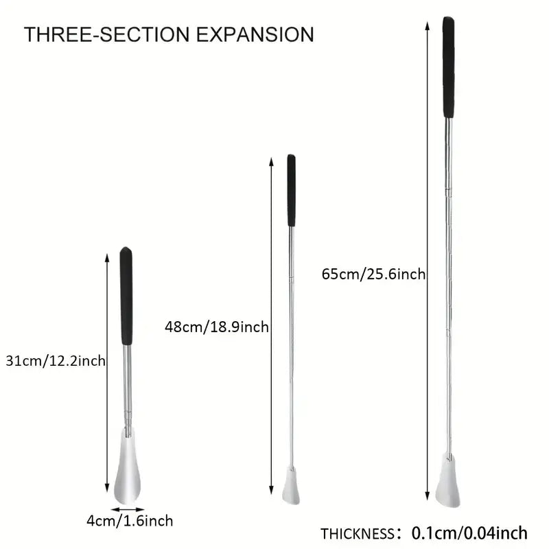 Retractable Shoe Horn With Non-slip Handle