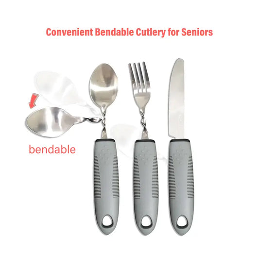 Anti-shake Bendable Silverware 3pcs set