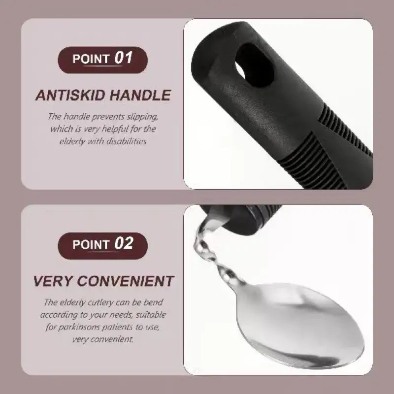 Anti-shake Bendable Silverware 3pcs set