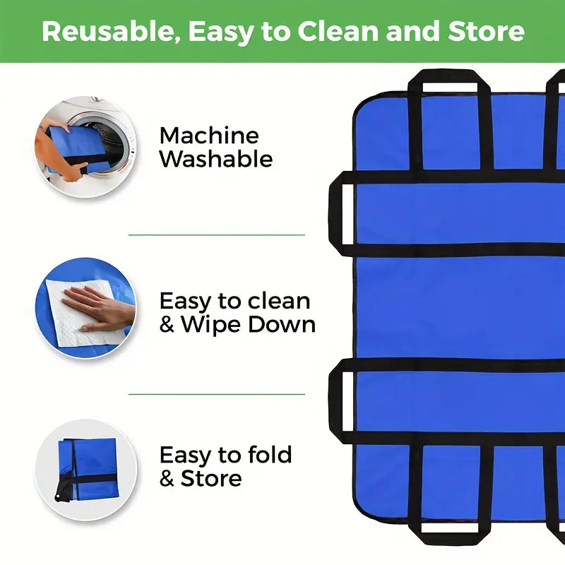 Bed Positioning Pad With Reinforced Handles, Lifting And Turning Sheet