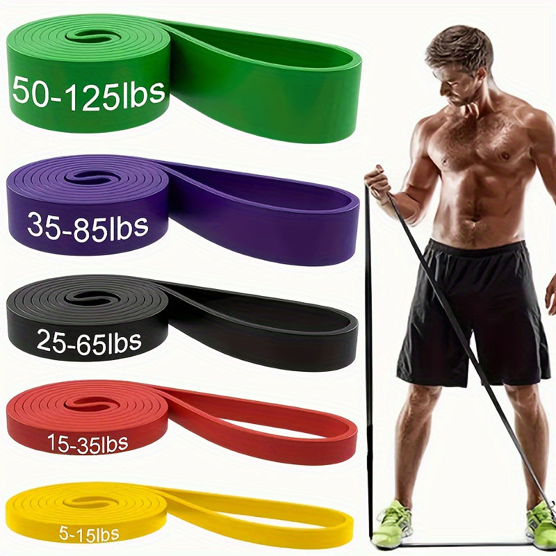 5Pack TPE Resistance Bands  Medium Tension Yoga  Exercise Fitness Bands